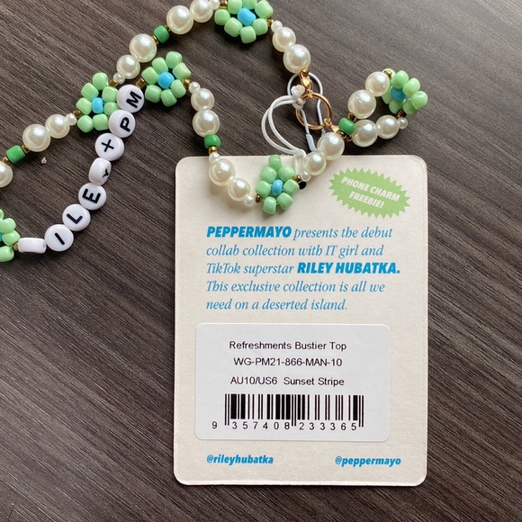 Peppermayo Refreshments Bustier Top - Sunset Stripe - Picture 5 of 5